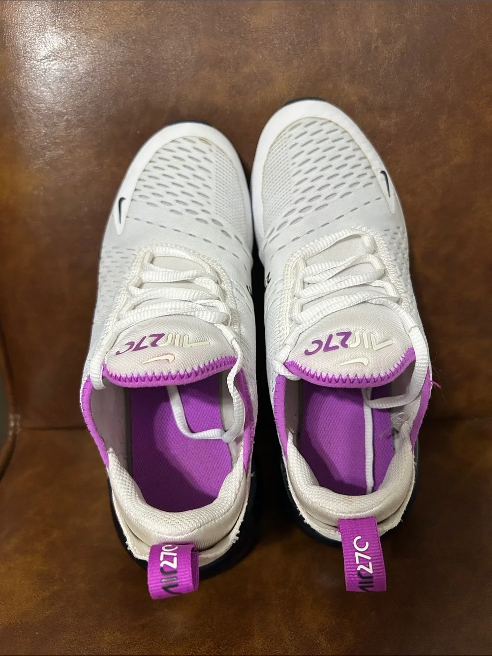 Nike  Air270 Sneakers - White with Purple Accents